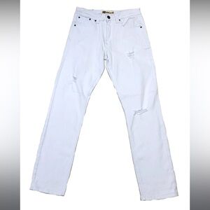 RB Basic Slim Fit With Rip Jeans
Style# 8291
Color: Dove White